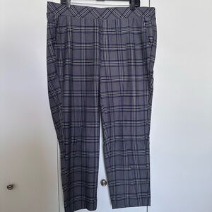 Torrid Blue and Gray Cropped Plaid Dress Pants Size 2XL